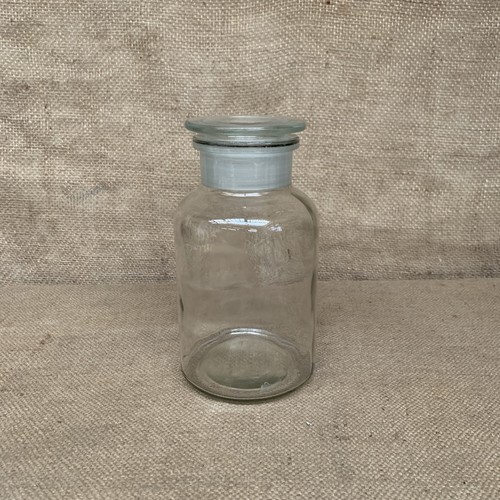 Vintage glass jar with lid - jar,