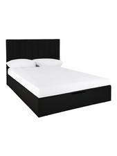 Nova Faux Leather End Lift Up Storage Ottoman King Bed Black