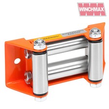Roller Fairlead, Small, Orange. Zinc Plated Rollers.