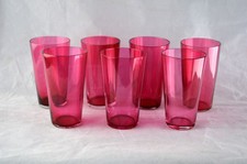 Vintage Cranberry Glass x7