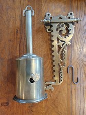 Antique Salter bottle jack spit and bracket brass fireplace inglenook clockwork