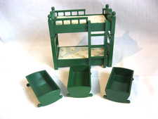 Sylvanian Families Bunk Bed and 3 Cots