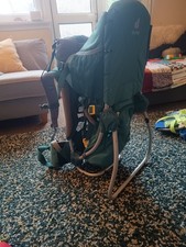 Deuter Green Back Pack Kid Carrier Hiking Backpack Child Toddler