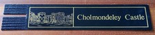 Cholmondeley Castle ? Cheshire Black Vintage Leather Bookmark TASSEL! B37 