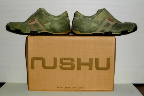 Nushu green distressed shoes - nushu,