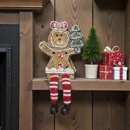 Gingerbread led light resin - gingerbread,