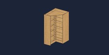 Diagonal corner larder unit - larder,