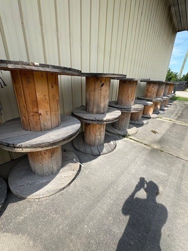 Wooden cable reels spools used - spools,
