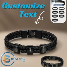 Men's Personalised Leather