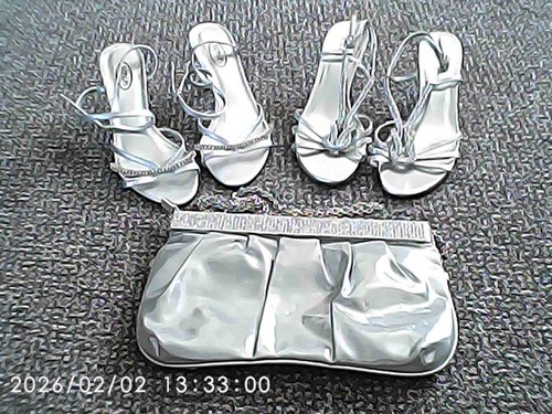 Pair sparkly sandals 1 - sparkly,