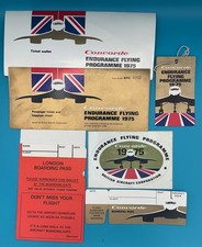 Concorde BAC Endurance Test Programme 1975 Ticket, Wallets, Passes, Sticker, Tag