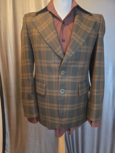 70s vintage mens suit jacket - suit,