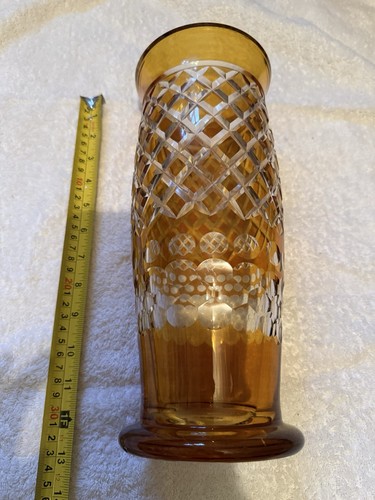 Bohemian cut clear amber - cut,