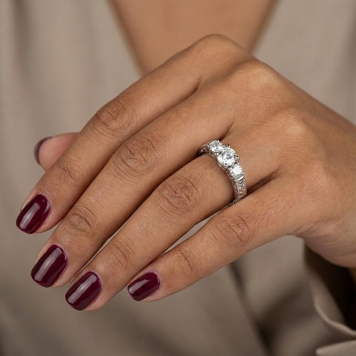 Stone engagement ring solid - engagement,