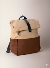 Two-Tone Waxed Canvas Roll-Top