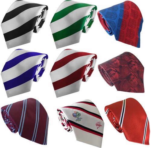 Football club striped mens tie - club,