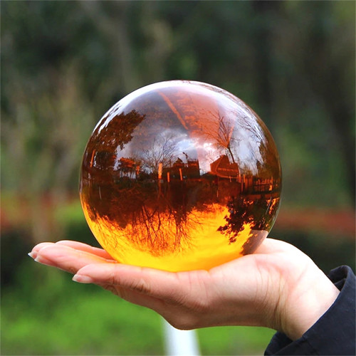 30mm100mm amber crystal - crystal, ball
