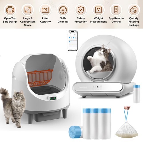 Automatic cat litter box - cat,