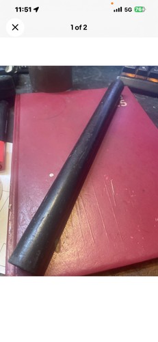 Victorian ebony round ruler - round,