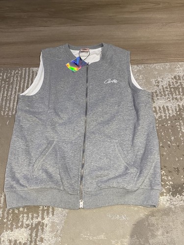 Corteiz grey vest waistcoat - vest,