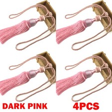 4Pcs Large Dark Pink Curtain