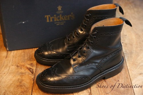 Trickers stow black leather - stow,