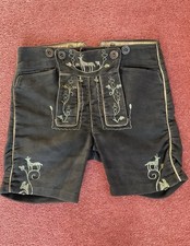 Vintage Boys Short Trews, Tyrolean Style, With Buttons For Braces & Pockets