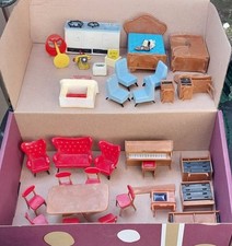 Vintage Doll House Miniature Furniture Bundle * Large Lot  Some Very RARE Items
