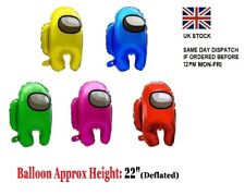 Among Us Multi Coloured Imposter Crewmate 22" Foil Balloons Kids Birthday Party