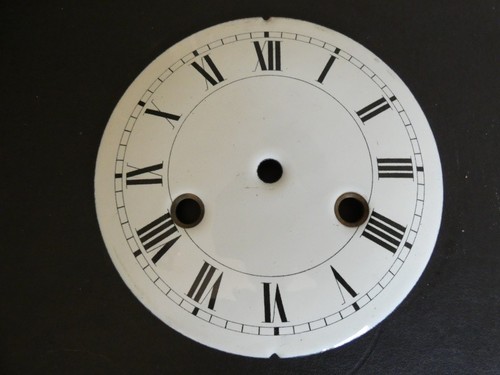 Victorian enamel convex clock - victorian,