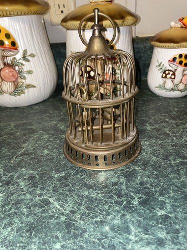 Vintage brass bird cage
