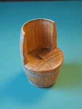 Vintage Dollhouse Solid Wood Barrel Chair Dolls House Furniture