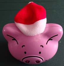 Marks & Spencer Pink Percy Pig with Christmas Hat Collectible Empty Storage Tin 