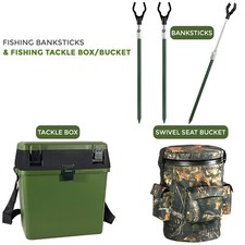 Tackle Box seat bucket box for camping fishing basket boating with back pack bag