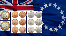 Cook Islands coin set 2010 1 2 5 10 20 50 cents 1$ dollar fish dove bird ship