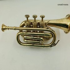 Antique Musical Trumpet Pocket Finish Sound Trumpet Decorative Gift