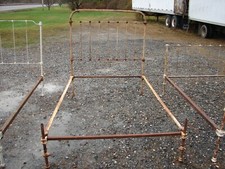 Antique Iron Bed w/ Cut