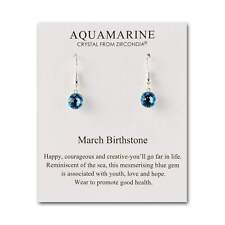 March Birthstone Drop Earrings