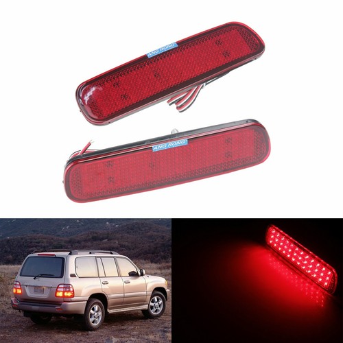Red rear bumper reflector - 2x,
