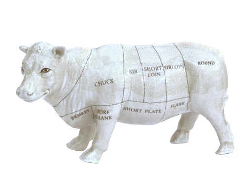 Ceramic cow ornament 29cm - ceramic,