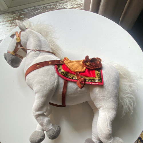 White plush horse soft toy - plush,