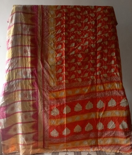 Vintage kantha quilt throw - vintage,