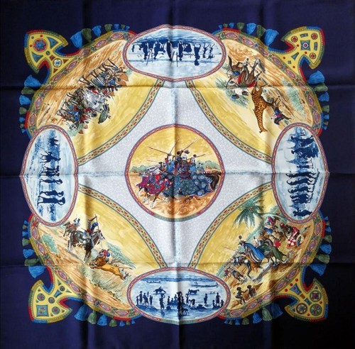Hermes scarf kale90 pool - scarf,