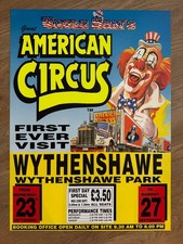 Uncle Sam's American Circus (Hoffman) poster 1998 - Wythenshawe (clown)