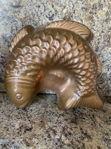 Vintage copper fish - vintage, mould