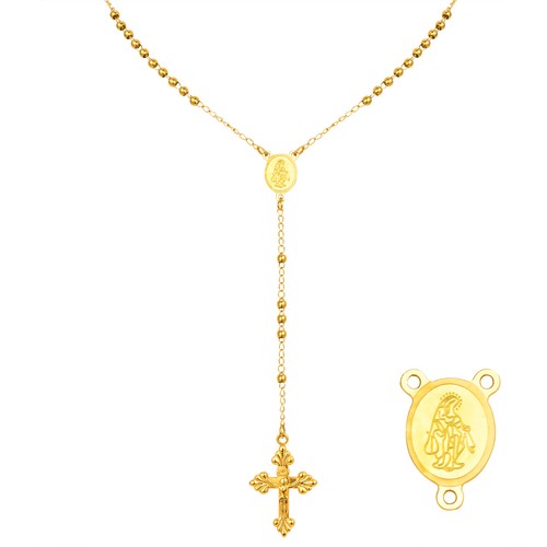 Gold rosary necklace for - gold,