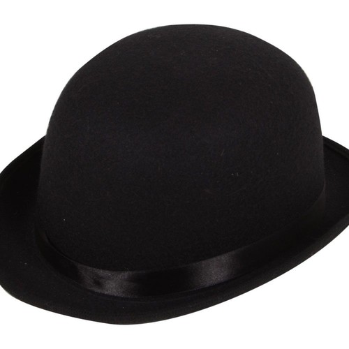 Adult bowler hat black - adult, old