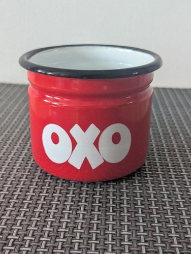 Vintage 1970s red enamel oxo - 1970s,