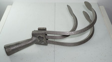 Vintage England 1950's Garden Cultivator Head 3 Tine Prong Allotment Tool Rake