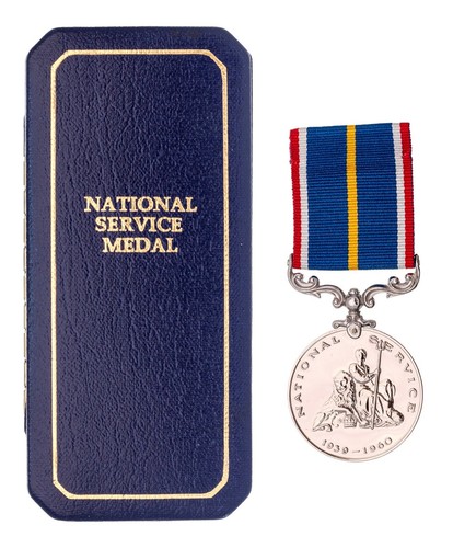 British national service medal - national,